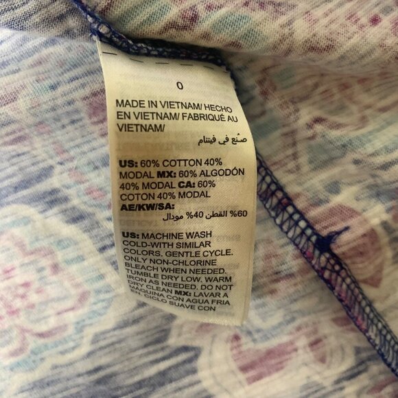 Chico's Long Sleeve Outline Floral Open Front Cardigan Sweater Sz 0 (Small 4-6) - Picture 5 of 9